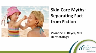 Skin Care Myths:
Separating Fact from Fiction 

Vivianne C. Beyer, MD
Dermatology