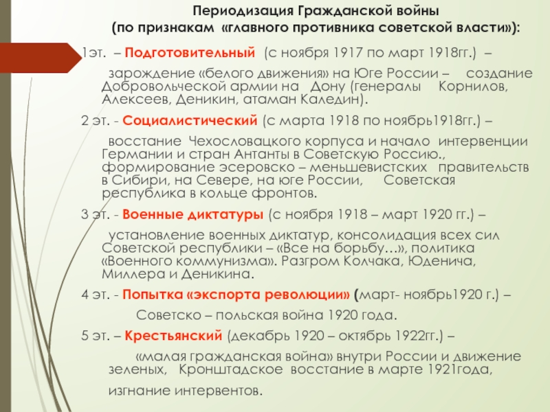 Реферат: Советская Россия в годы гражданской войны и интервенции 1917-1920гг