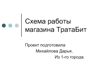 Схема работы магазина ТратаБит