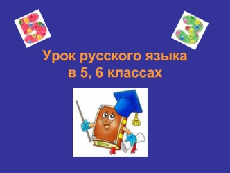 Урок русского языка в 5, 6 классах