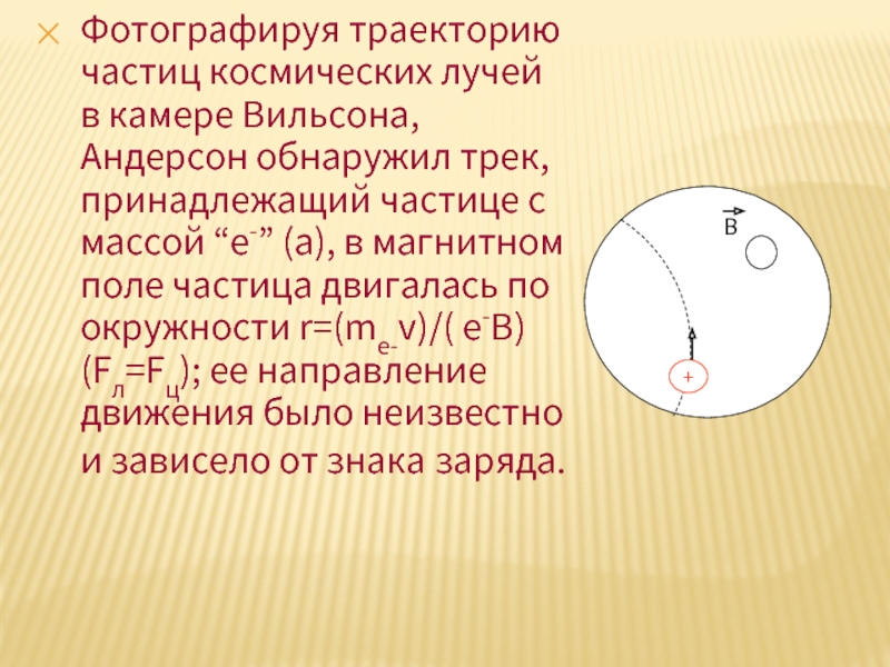 На рисунке представлены следы электрона и позитрона полученные в камере вильсона камера находилась в