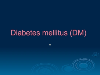 Diabetes mellitus. (Subject 8)