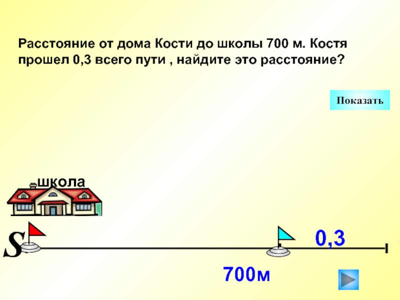 Расстояние от школы