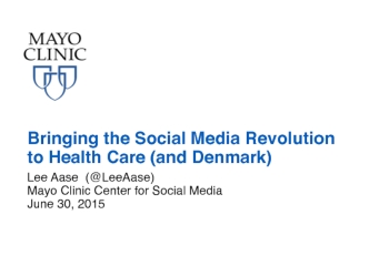 Bringing the Social Media Revolution to Health Care (and Denmark)