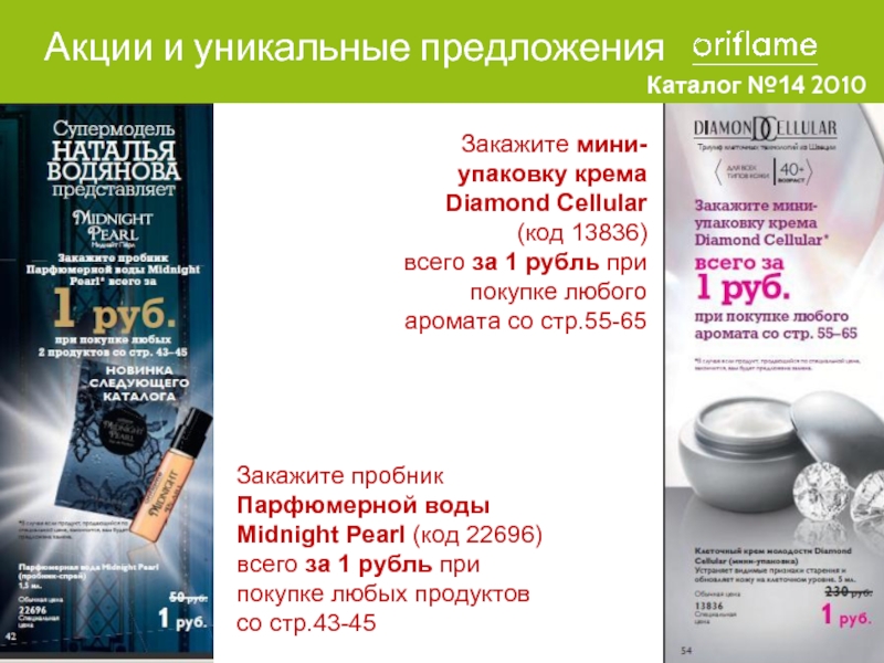 Каталог 14. Midnight Pearl Oriflame пробник. Код мини каталога Орифлейм. Орифлейм код 22696 цена год 2013.