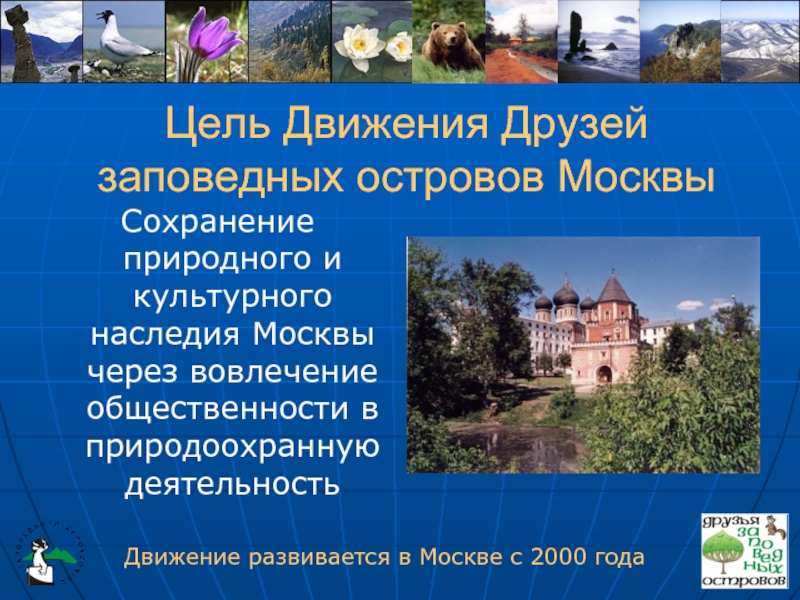 Сохранение культурного наследия москвы. Движение друзей заповедных островов. «Клуб заповедных друзей».