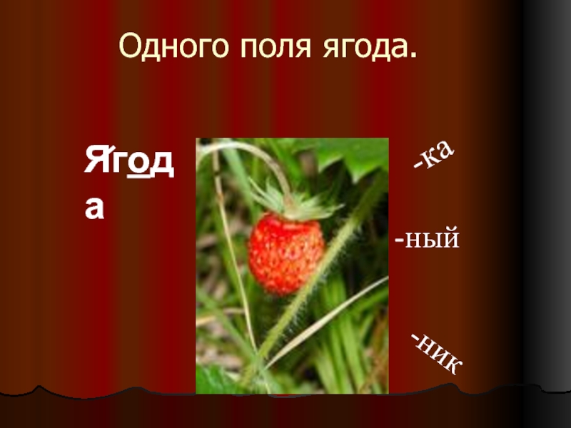 Слово ягода по слогам