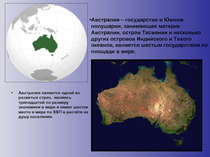 Страна занимающая континент. Южное полушарие Австралия. Австралия государство в Южном полушарии. Австралия место по площади. Какое место в мире занимает Австралия по площади.