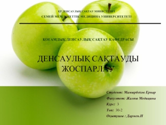 Денсаулық сақтауды жоспарлау