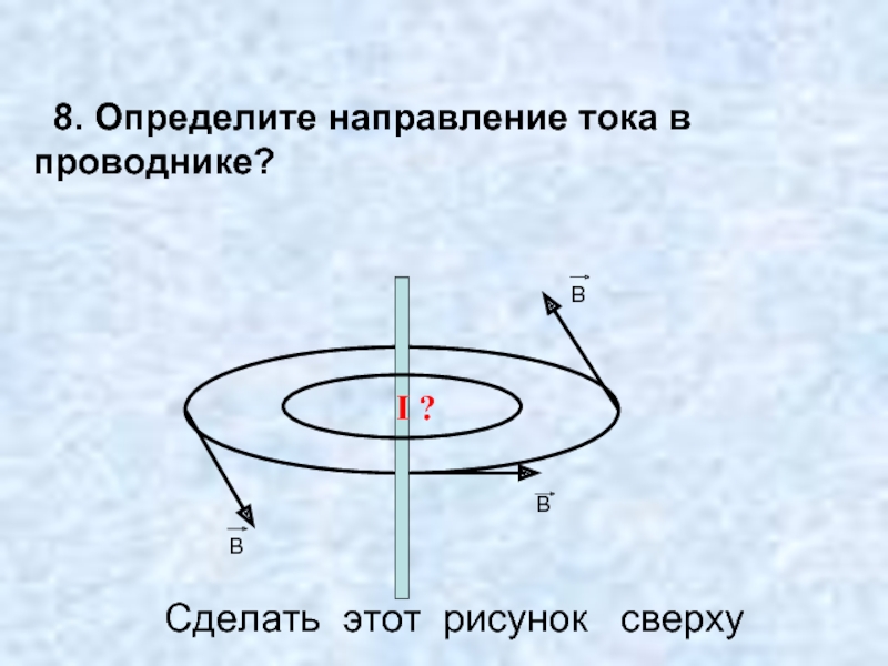 Определите направление тока в проводниках изображенных на рисунке