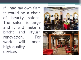 Chain of beauty salons