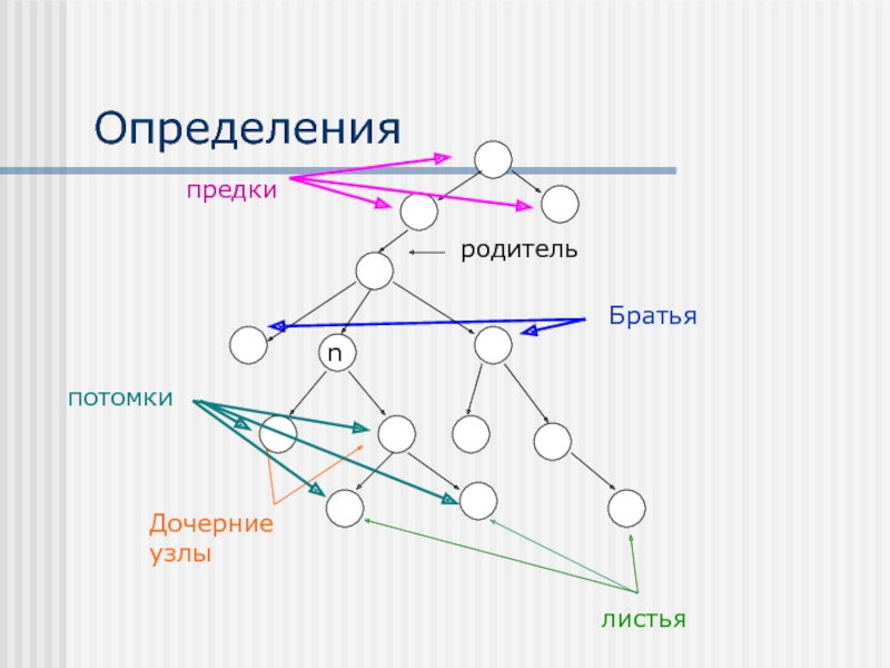 6 определений. Граф дерево +терминология +предок. Дерево клонированное терминология.