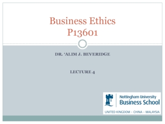Shareholders and Business Ethics