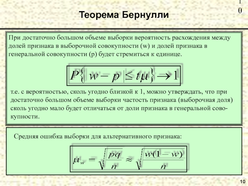 Теорема бернулли