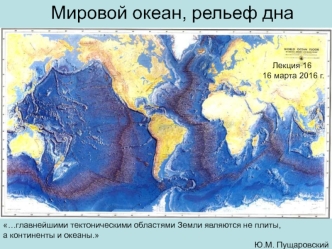 Мировой Океан, рельеф дна