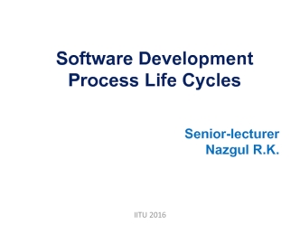 Software Development Process Life Cycles