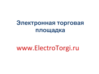 www.ElectroTorgi.ru