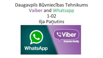Daugavpils Būvniecības Tehnikums Vaiber and Whatsapp