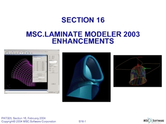 SECTION 16MSC.LAMINATE MODELER 2003 ENHANCEMENTS