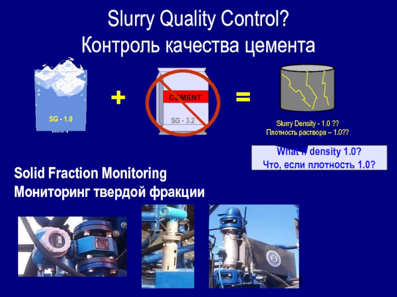 Slurry Quality Control? Контроль качества цемента Solid Fraction MonitoringМониторинг твердой фракции
