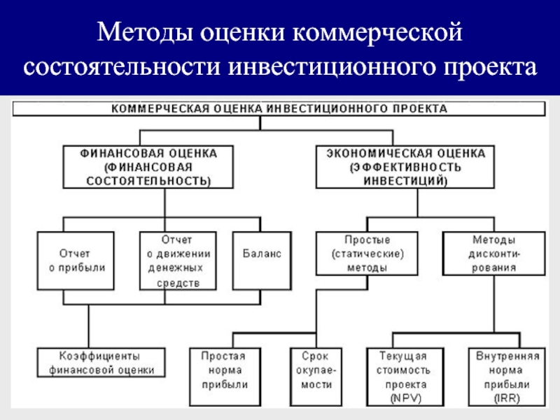 Методы финансовой оценки проекта