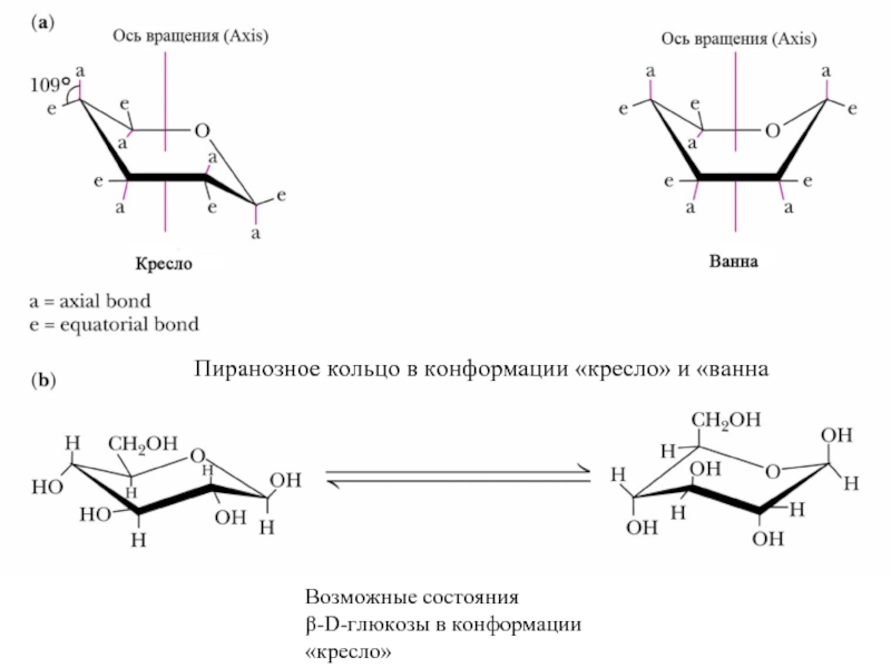 Конформация кресло глюкозы