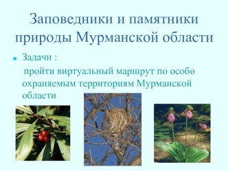 Заповедники и памятники природы Мурманской области