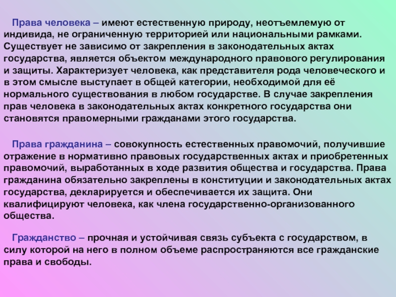 Страны акт. Акты государства. Какие права имеют естественную природу неотъемлемы от индивида. Права человека неотделимы от. Совокупность граждан определенного государства это.