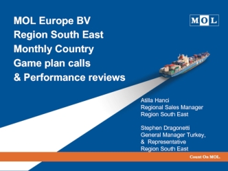 MOL Europe BV region south east monthly country game plan calls & performance reviews