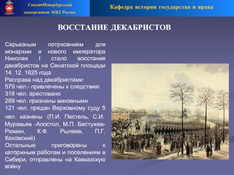 Как власти расправились с участниками выступления декабристов. Восстание Декабристов на Сенатской площади Николай 1. Восстание Декабристов правление Николая 1. Внутренняя политика Николая Восстания Декабристов. Восстание Декабристов при Николае 1 Дата.