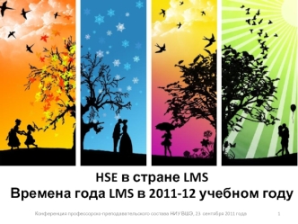 HSE в стране LMS
Времена года LMS в 2011-12 учебном году