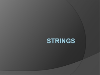 Strings. Класс String в Java