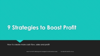 9 Strategies to Boost Profit