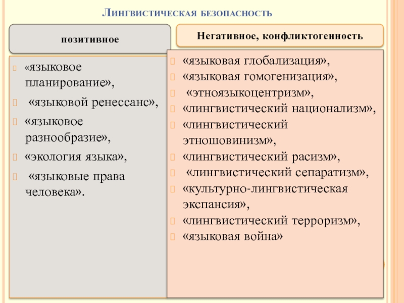 Лингвистическая безопасность