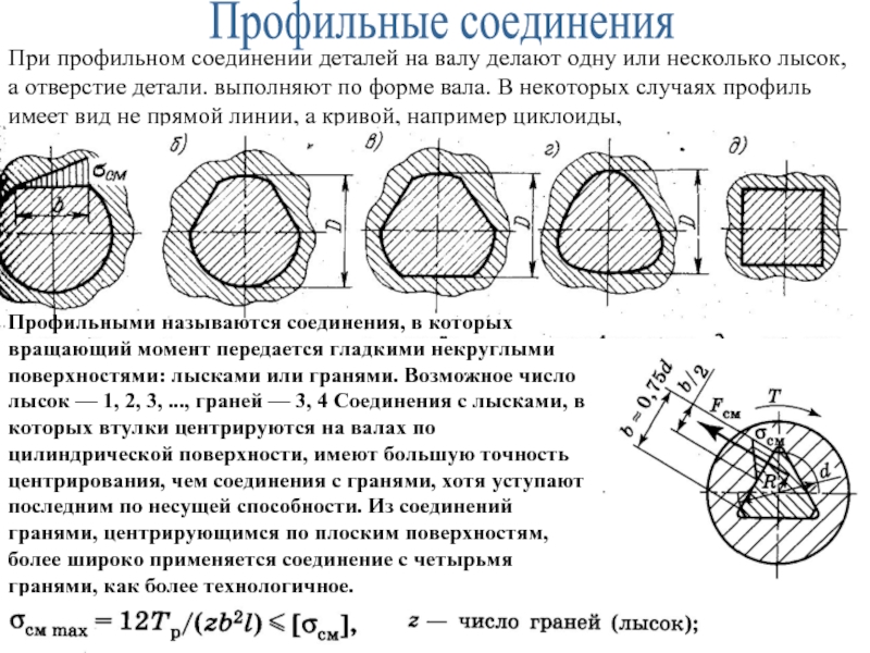 Соединения поверхностей. Профильное соединение чертеж. Профильные соединения. Конструкция,методика расчёта. Профильное соединение деталей. Профильные соединения детали машин.