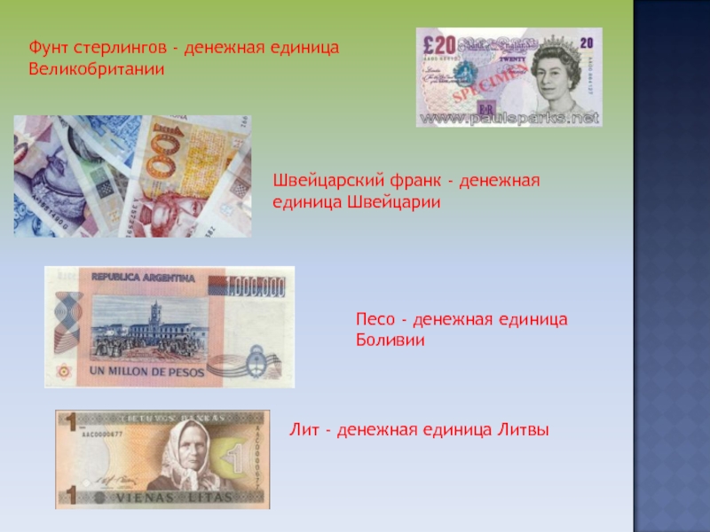 Деньги разных стран 3 класс