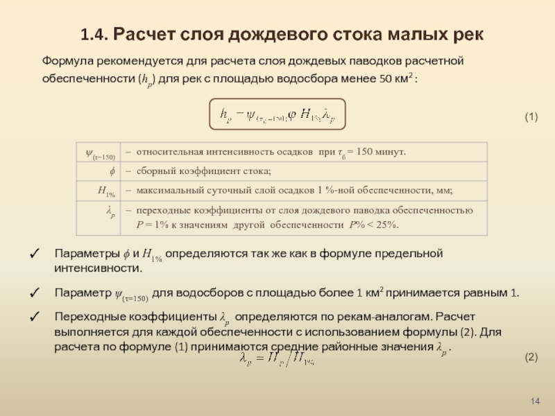 Расход дождевых стоков