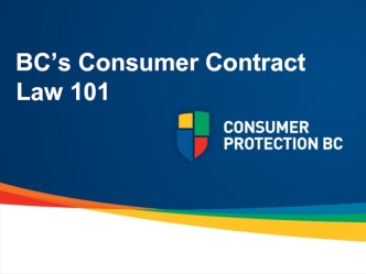 BC’s Consumer Contract Law 101