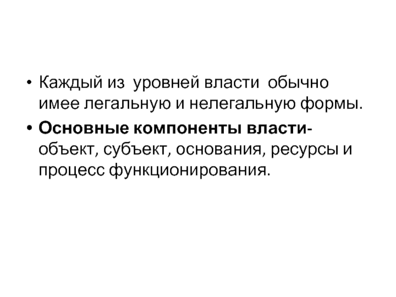 Основания и ресурсы власти презентация