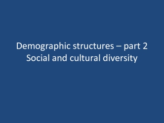 Social and cultural diversity