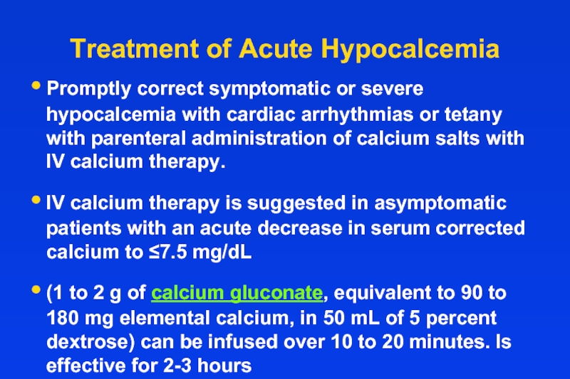 Disorders of Calcium Metabolism