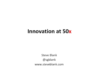 Innovation at 50x