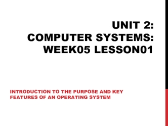 Lesson 01. Computer Systems