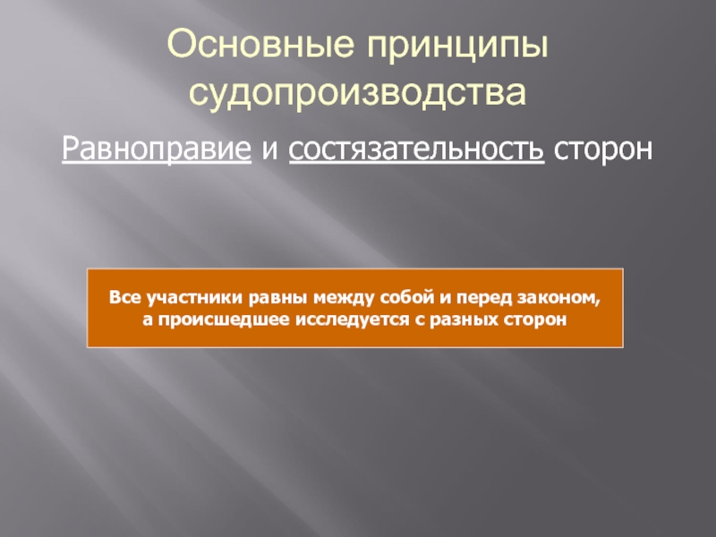 Правила установленные государством. Равноправие судопроизводства. Принцип состязательности и равноправия сторон предполагает. Состязательности -: равноправия сторон -: законности -: гласности. Суды равны между собой.