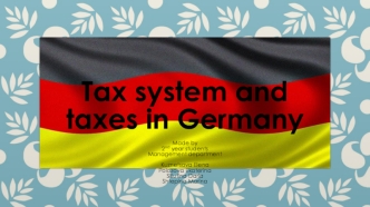 Tax system and taxes in Germany