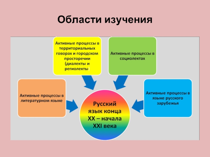 Область изучения. Современные процессы в русском языке. Активные процессы в современном языке. Область исследования это.