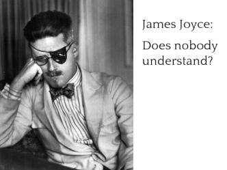 James Joyce:
Does nobody understand?