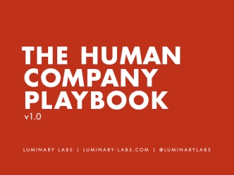 The Human Company Playbook for Startups