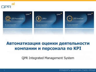 Автоматизация оценки деятельности компании и персонала по KPIQPR Integrated Management System