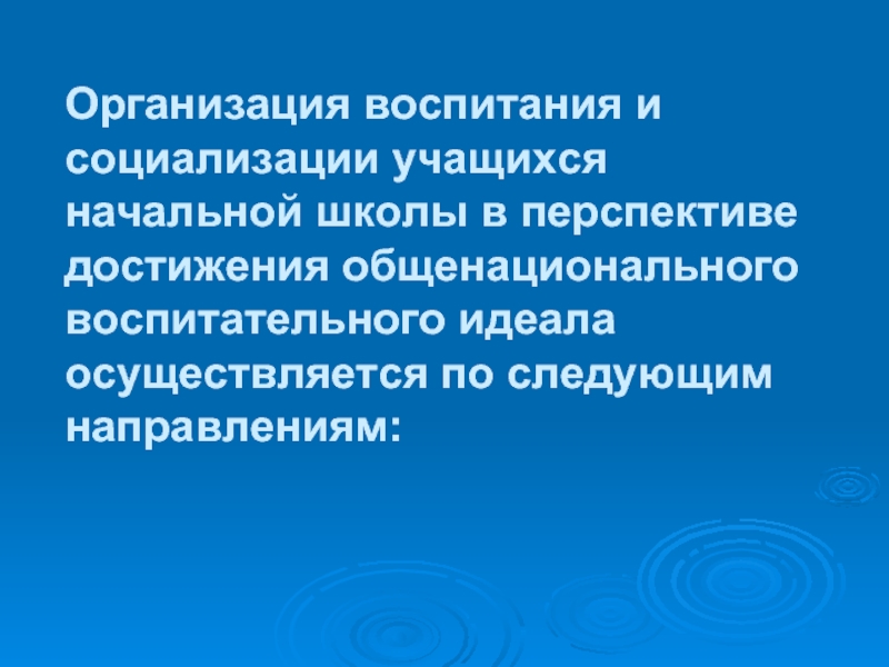 Организация воспитания. Социализация учащихся начальной школы. Фирмы воспитания. Система организации воспитания школьников.